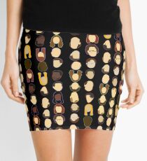 The Office Heads - Black Background Mini Skirt