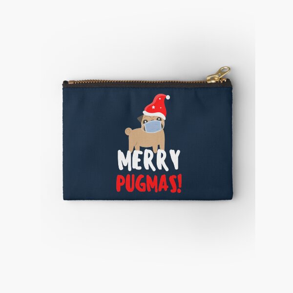 Item preview, Merry Pugmask Woofmas - Funny Pug Wearing Mask Christmas designed and sold by mydoodlesateme.