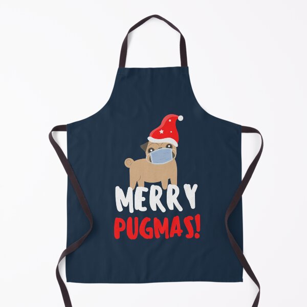 Item preview, Merry Pugmask Woofmas - Funny Pug Wearing Mask Christmas designed and sold by mydoodlesateme.