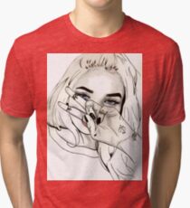 Pia Mia Pen Drawing Tri-blend T-Shirt