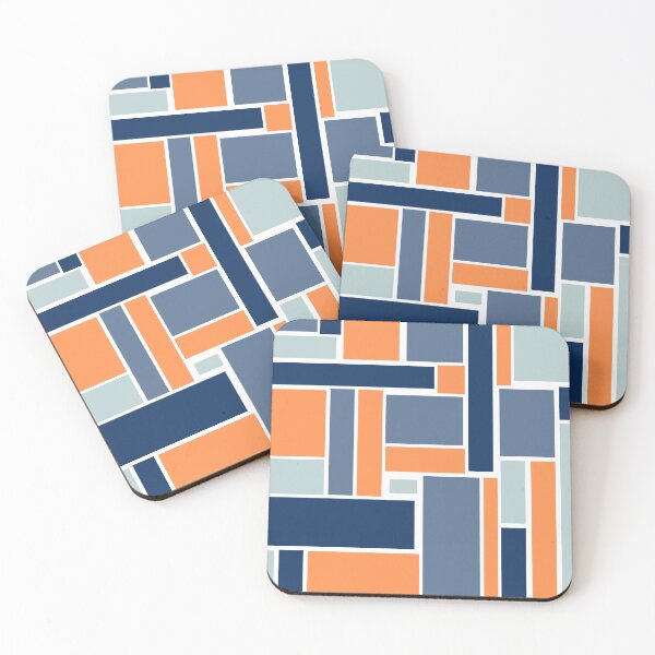 Item preview, blue + orange geometric designed and sold by LifeAsGeneration Z.