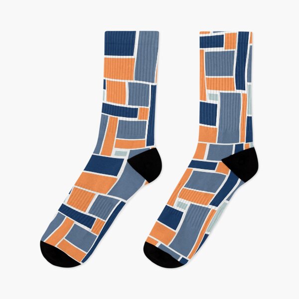 Item preview, blue + orange geometric designed and sold by LifeAsGeneration Z.