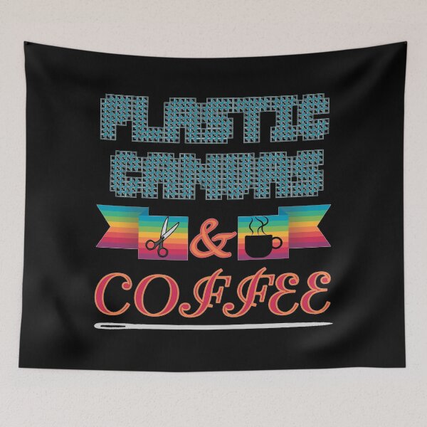 Item preview, Plastic Canvas & Coffee | Needlepoint Hobbyist designed and sold by Dancing Dolphin Crafts.