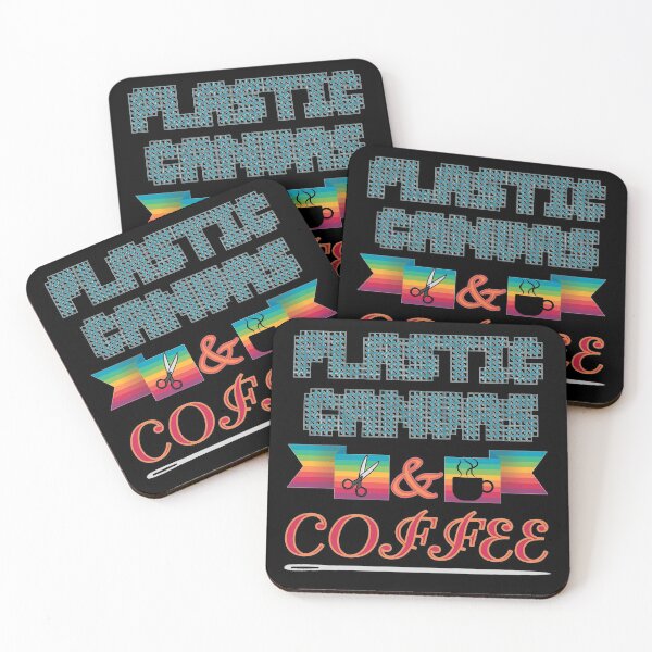 Item preview, Plastic Canvas & Coffee | Needlepoint Hobbyist designed and sold by Dancing Dolphin Crafts.