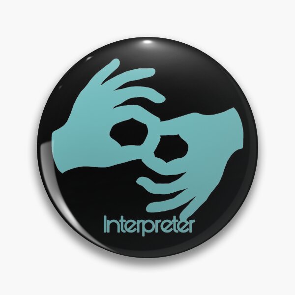 Item preview, Teal Asl sign for interpreter designed and sold by Jennaviveart.