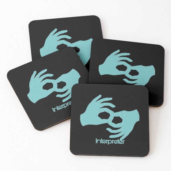 Item preview, Teal Asl sign for interpreter designed and sold by Jennaviveart.