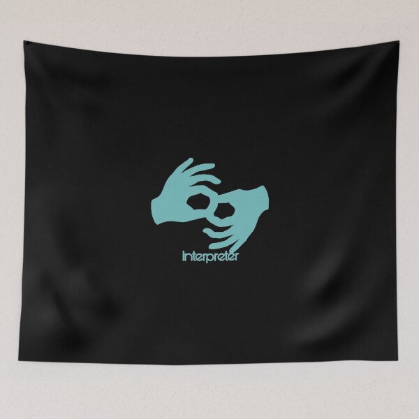 Item preview, Teal Asl sign for interpreter designed and sold by Jennaviveart.