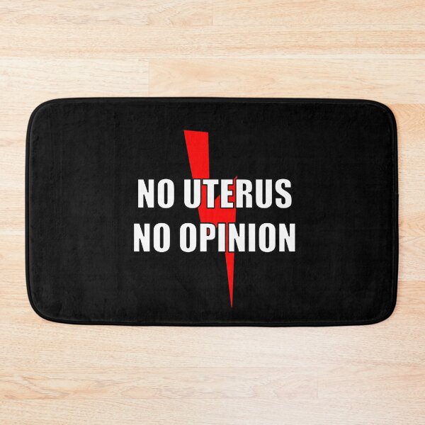 Item preview, No Uterus No Opinion Poland Red Lightning Bolt designed and sold by oxoxoxo.