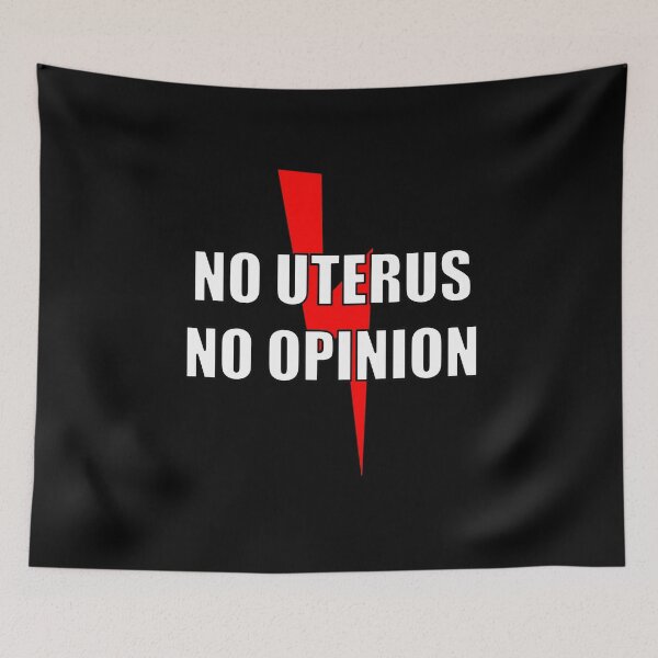 Item preview, No Uterus No Opinion Poland Red Lightning Bolt designed and sold by oxoxoxo.