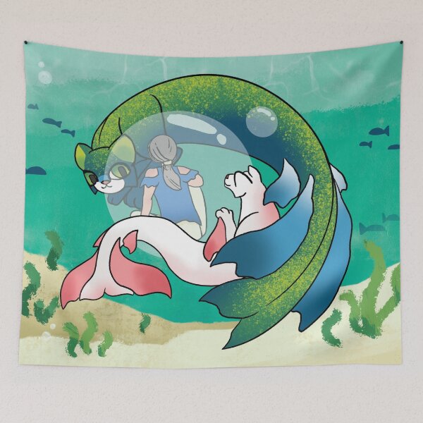 Item preview, Mermaid Cat designed and sold by Platinumfrog.