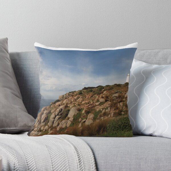 Cape Willoughby lighthouse Kangaroo Island Throw Pillow