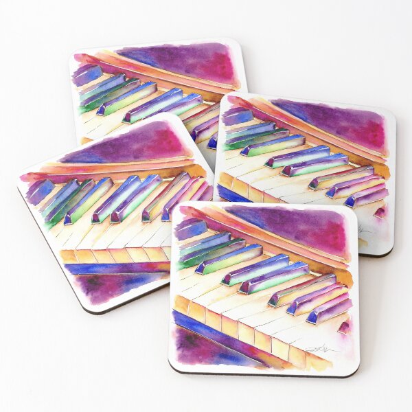 Item preview, Colorful Piano Keyboard designed and sold by Jamie Hansen Art.