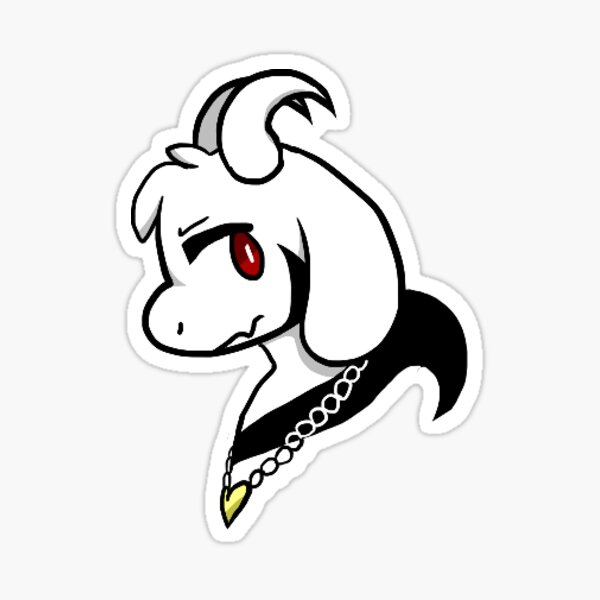 Undertale Asriel Stickers Redbubble - id roblox asriel decal cute