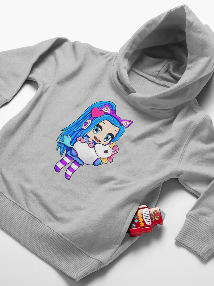 Alternate view of Blue Gacha Funneh with Unicorn Toddler Pullover Hoodie
