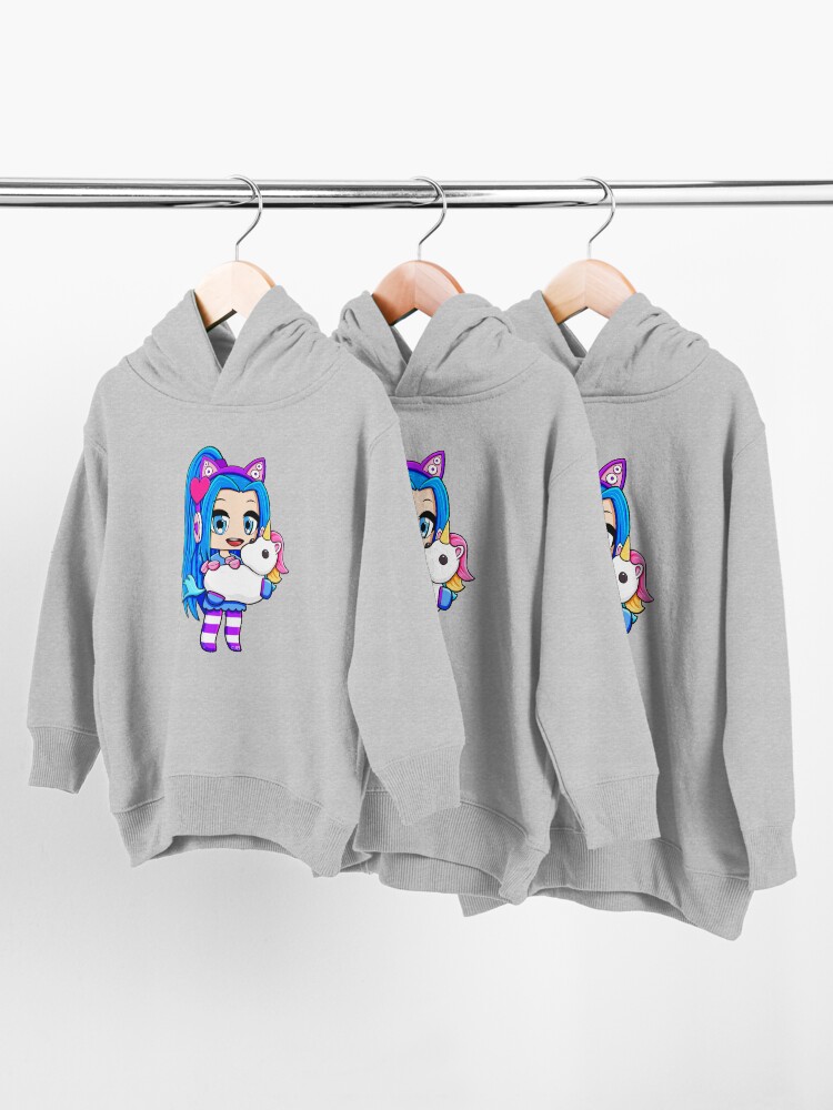 Alternate view of Blue Gacha Funneh with Unicorn Toddler Pullover Hoodie
