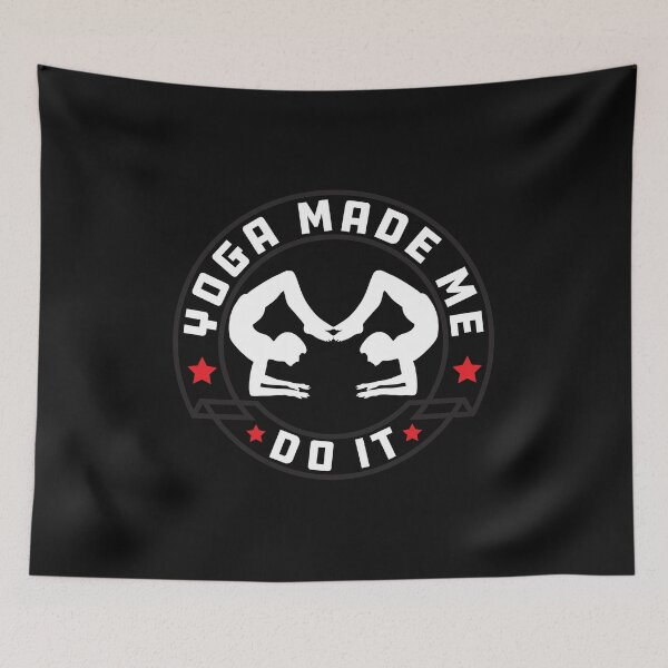 Item preview, YOGA MADE ME DO IT MASK AND T-SHIRT designed and sold by bigerdan.