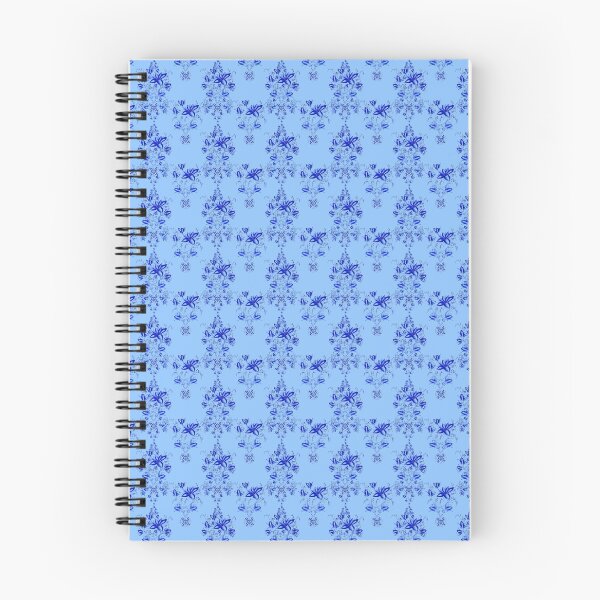 Item preview, Flowers - cascade - blue on blue 4 designed and sold by WzoryOzdobne.