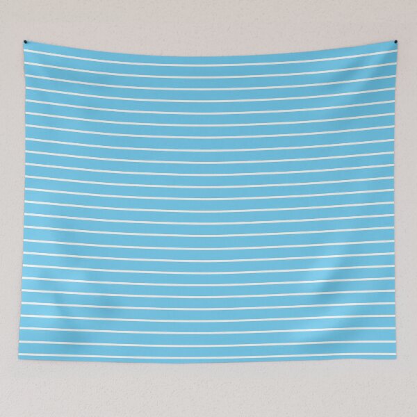 Item preview, Narrow turquoise and white stripes 4 designed and sold by LittleBettyMakes.