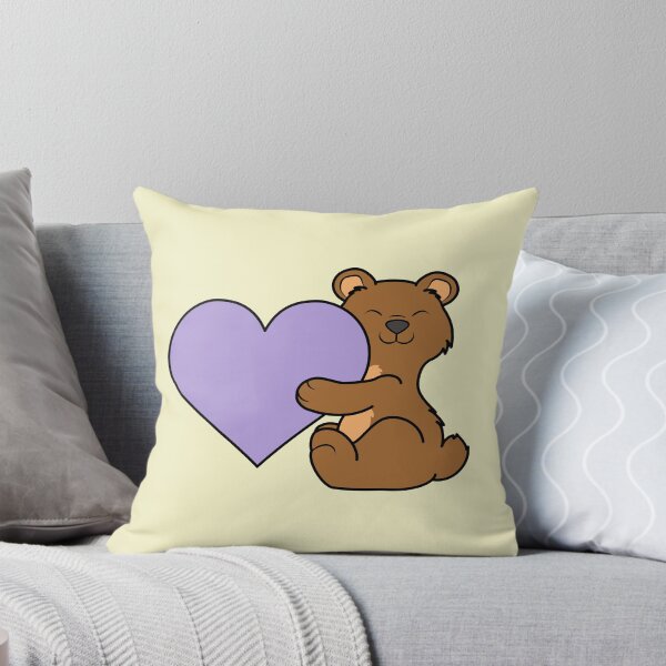 Item preview, Valentine's Day Brown Bear with Light Purple Heart designed and sold by Grifynne.