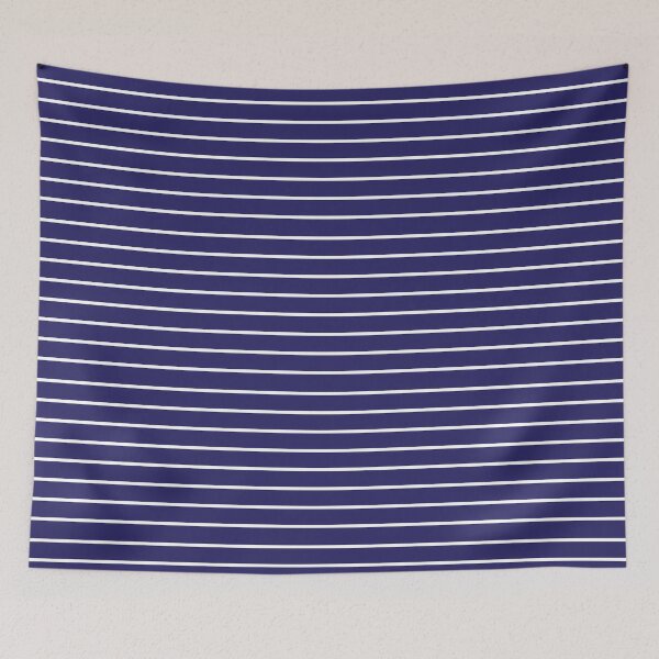 Item preview, Narrow navy blue and white stripes 4 designed and sold by LittleBettyMakes.