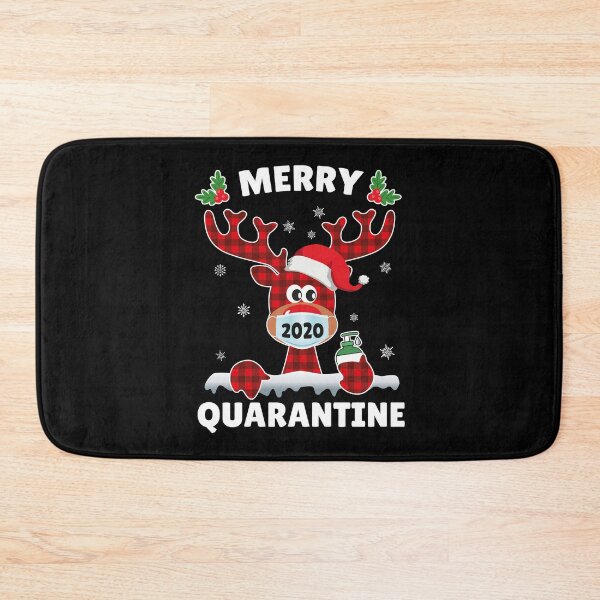 Item preview, Merry Quarantine Christmas 2020 Reindeer Mask Family Pajamas designed and sold by OdmiDesign.