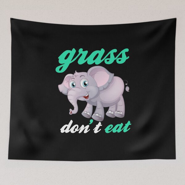 Item preview,   Don't Eat Grass:For mom,For dad,Cute,Funny,Elephant designed and sold by Chaos Pixel Studio.
