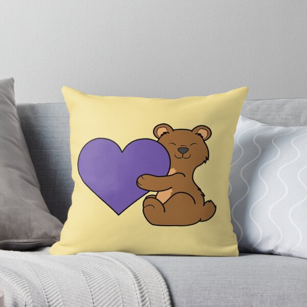 Item preview, Valentine's Day Brown Bear with Purple Heart designed and sold by Grifynne.