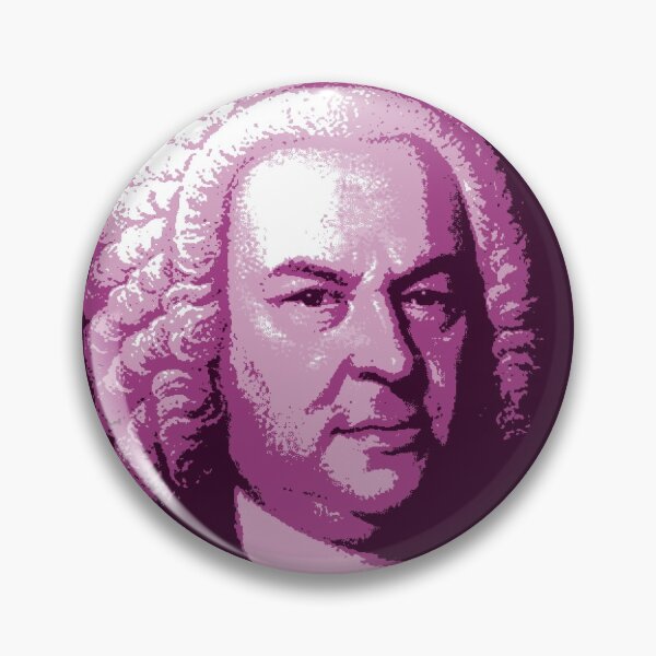 Item preview, Johann Sebastian Bach Pink Portrait designed and sold by zavadadesigns.