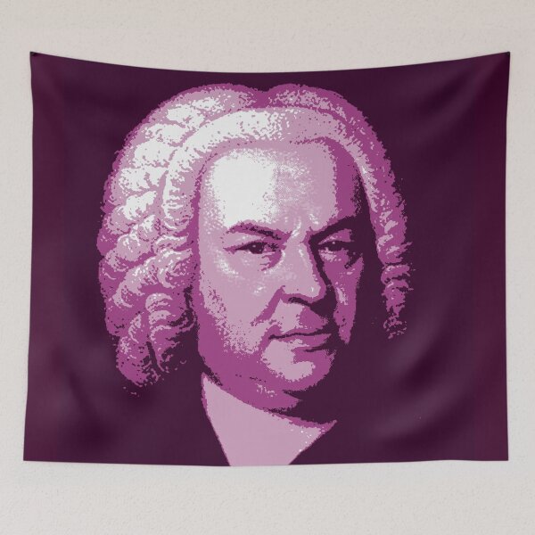 Item preview, Johann Sebastian Bach Pink Portrait designed and sold by zavadadesigns.
