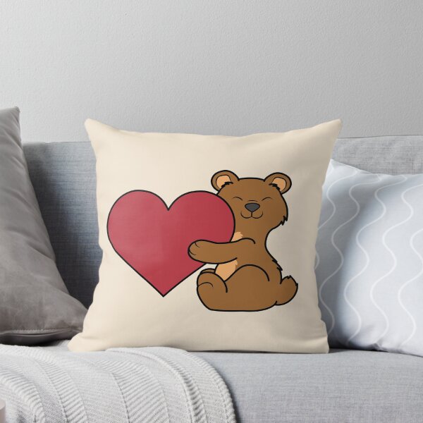 Item preview, Valentine's Day Brown Bear with Red Heart designed and sold by Grifynne.