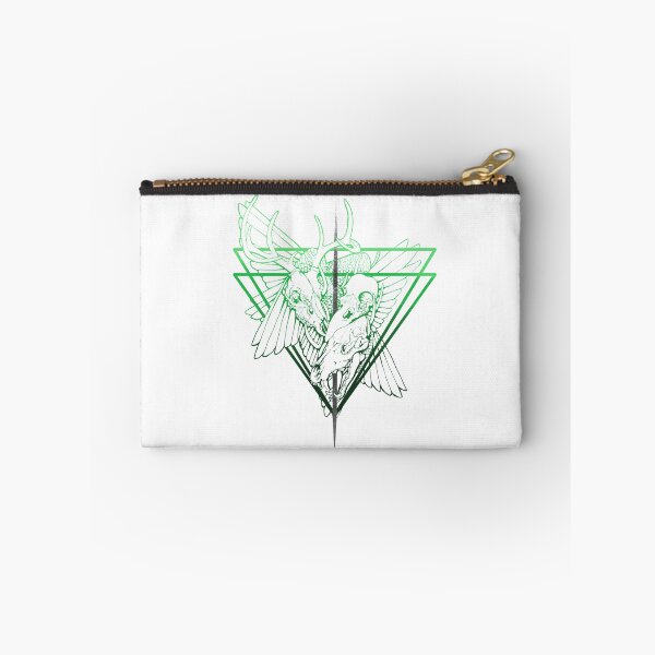 Item preview, Green Surreal Abstract Geometric Skulls  designed and sold by AustrealisInk.