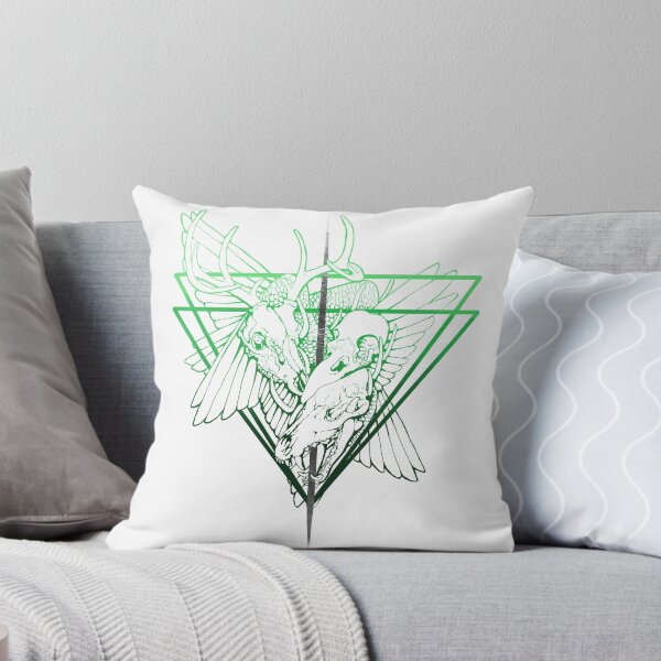 Item preview, Green Surreal Abstract Geometric Skulls  designed and sold by AustrealisInk.