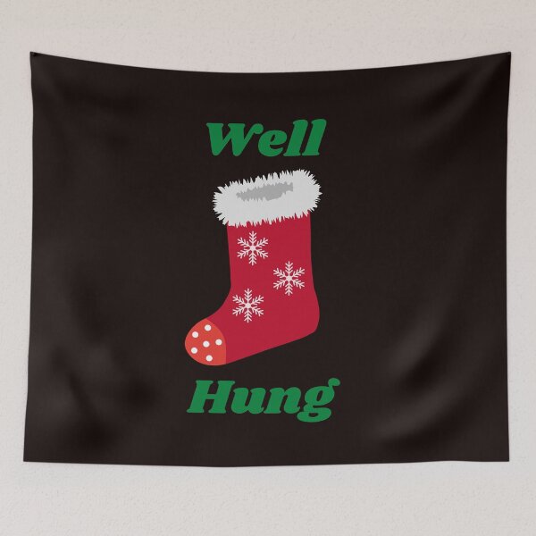 Item preview, Well Hung, Christmas Pun designed and sold by Felicity-K.
