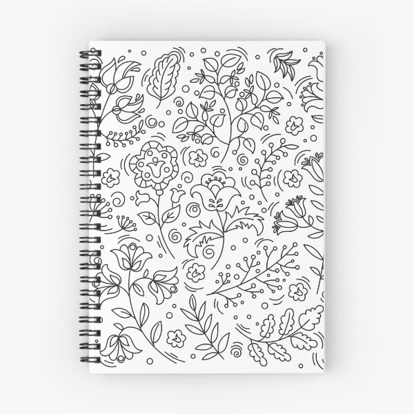 Item preview, Black white floral pattern designed and sold by Lisa Johnson.