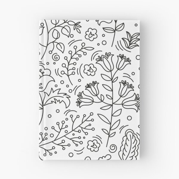 Item preview, Black white floral pattern designed and sold by Lisa Johnson.