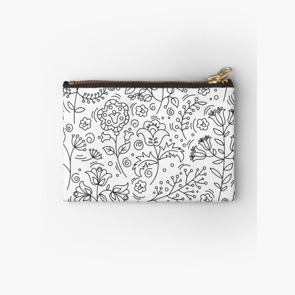 Item preview, Black white floral pattern designed and sold by Lisa Johnson.