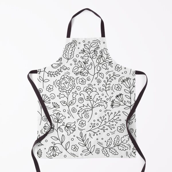 Item preview, Black white floral pattern designed and sold by Lisa Johnson.