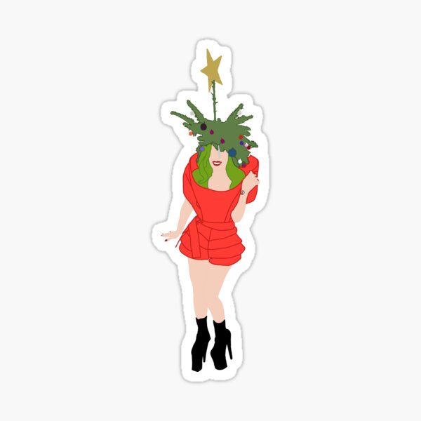 Lady Gaga Christmas Sticker