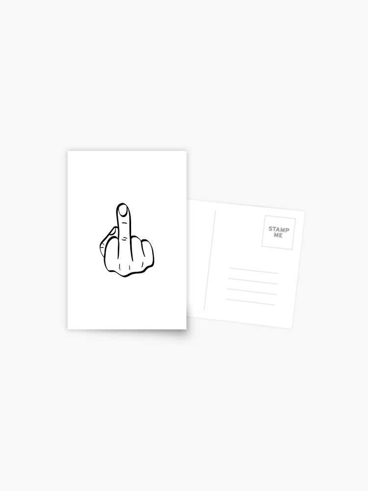 white middle finger emoji | Poster