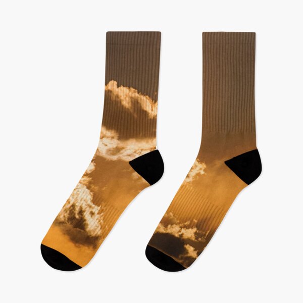 Item preview, Beautiful Golden Orange Light Fiery Sunset Clouds and Sky with Light Beams. designed and sold by UrTops.