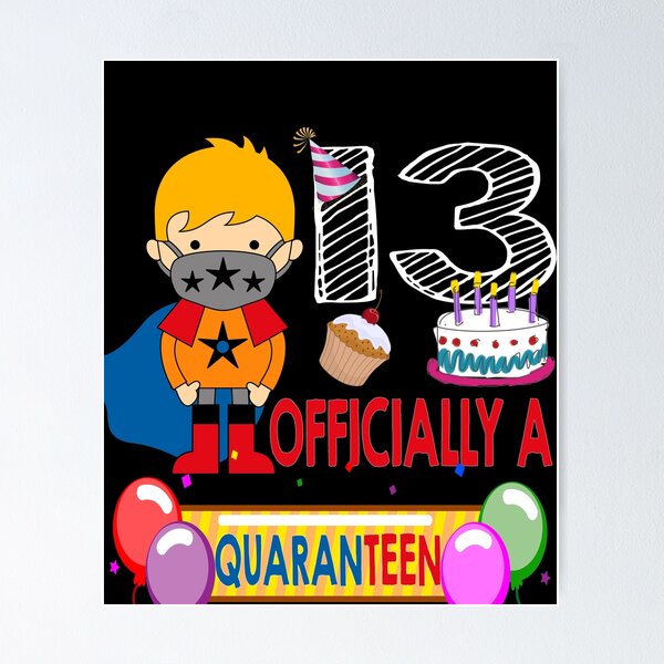 Official Quaranteen 13 Years Old Birthday Teenager | Leggings