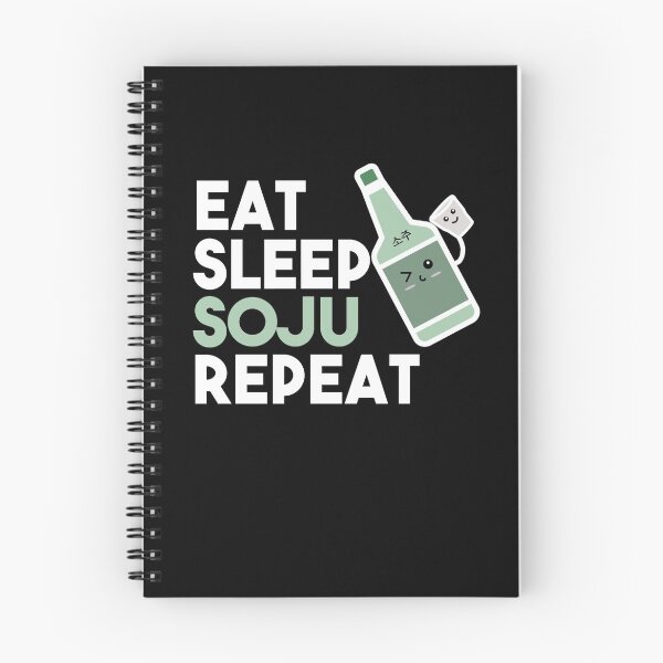 Item preview, Eat Sleep Soju Repeat Funny Soju Drinking Korean Birthday designed and sold by RainbowPandas.