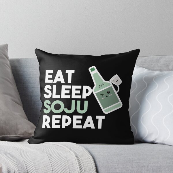 Item preview, Eat Sleep Soju Repeat Funny Soju Drinking Korean Birthday designed and sold by RainbowPandas.