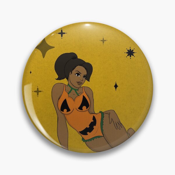 Item preview, Jack-o-lantern pinup designed and sold by LadybrainsArt.