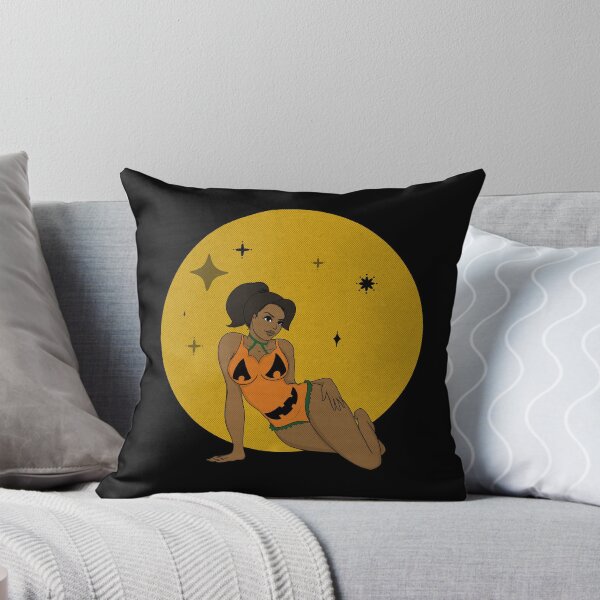 Item preview, Jack-o-lantern pinup designed and sold by LadybrainsArt.