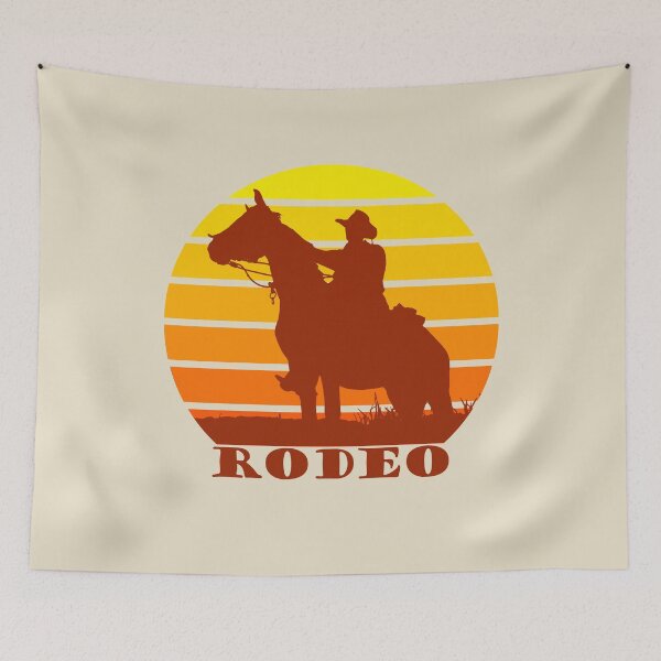 Item preview, Rodeo - Cowboy Rider Silhouette on a Sunset For the Horse Lover designed and sold by SeaStories88.