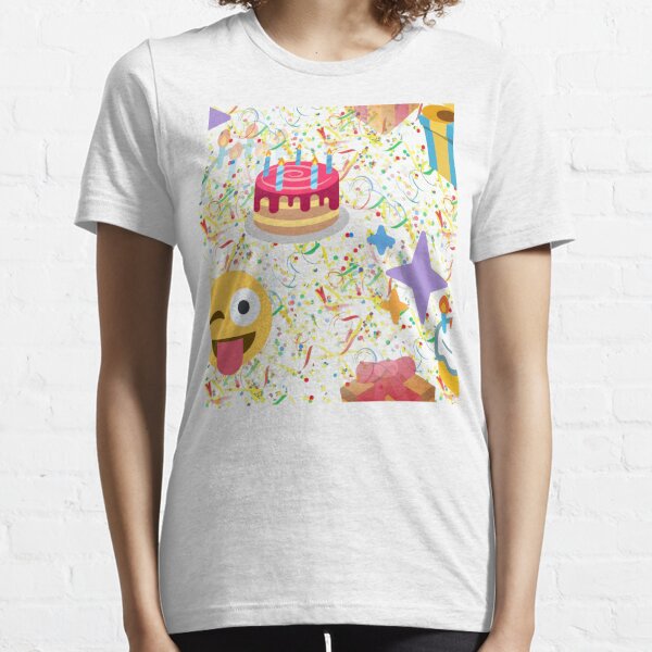 T Shirt Joyeux Anniversaire Emoji Par Gossiprag Redbubble