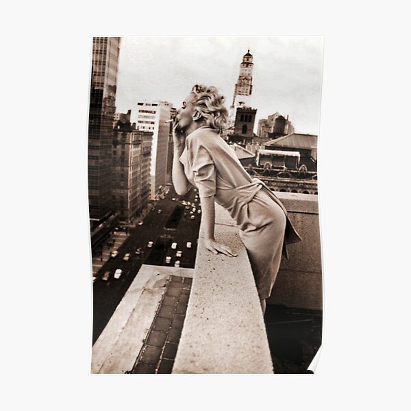 Série «Marilyn prend Manhattan» | Photo sépia emblématique MM Poster