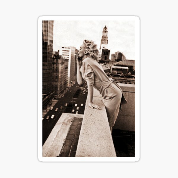 "Marilyn Takes Manhattan" Series | MM Iconic Sepia Photo Sticker