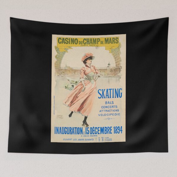 Item preview, retro casino du champ de mars skating bals concert attractions velocipedie designed and sold by CorasPosters.